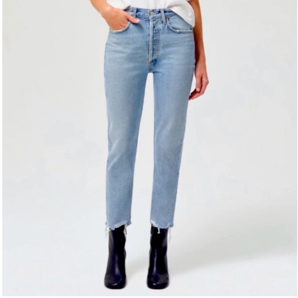 AGOLDE Riley high rise straight crop Jean